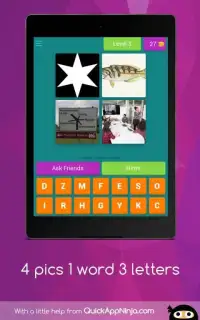 4 pics 1 word 3 letters Screen Shot 3