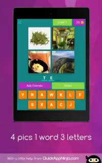 4 pics 1 word 3 letters Screen Shot 13