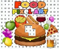 Food Color by Number: Burger Pixel Art Screen Shot 1