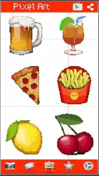 Food Color by Number: Burger Pixel Art Screen Shot 0