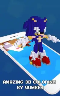 Pixel Sonic Craft Coloring With Number Screen Shot 0
