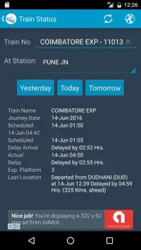 Indian Rail Train Status Screen Shot 28