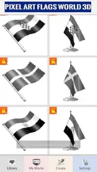 Pixel Art: 3D Flags World Coloring by Number Screen Shot 10