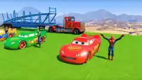 Superheroes Fast Highway Racing Challenges Screen Shot 3