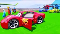 Superheroes Fast Highway Racing Challenges Screen Shot 4