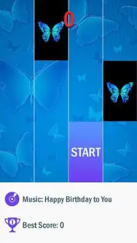 Blue Butterfly Piano Tiles 2019 Screen Shot 5