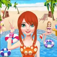 Summer Pool Party-Decorate Girls Swimming Pool Fun Screen Shot 13