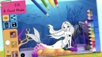 Mermaid coloring pages Screen Shot 16