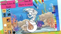 Mermaid coloring pages Screen Shot 13