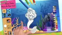 Mermaid coloring pages Screen Shot 14