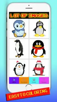 penguin Coloring by number Pixel Art Screen Shot 4