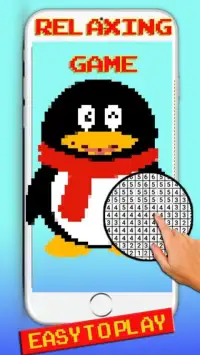 penguin Coloring by number Pixel Art Screen Shot 2