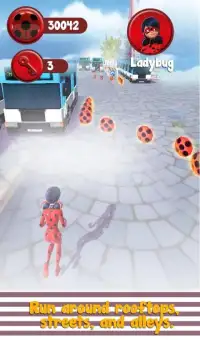 NEW Miraculous LadyBug Runner Game 3D Screen Shot 2