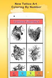 Artistic Coloring tattoo Pixel By Number Screen Shot 3