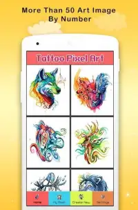 Artistic Coloring tattoo Pixel By Number Screen Shot 1