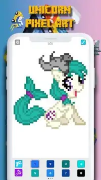 Pixel Art - Unicorn Coloring by Number Screen Shot 6
