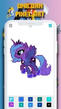 Pixel Art - Unicorn Coloring by Number Screen Shot 5