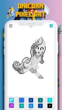 Pixel Art - Unicorn Coloring by Number Screen Shot 3