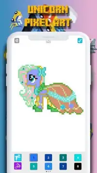 Pixel Art - Unicorn Coloring by Number Screen Shot 4