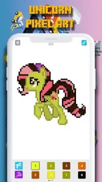 Pixel Art - Unicorn Coloring by Number Screen Shot 0