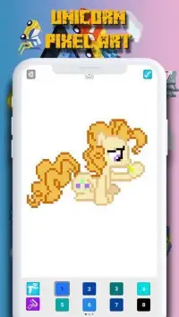 Pixel Art - Unicorn Coloring by Number Screen Shot 2