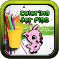 * Juegos de colorear sin internet: Pig Paintbox