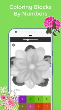 Flowers Pixel Art Coloring By Numbers Screen Shot 1