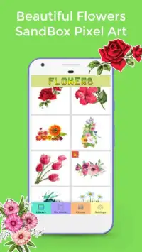 Flowers Pixel Art Coloring By Numbers Screen Shot 3