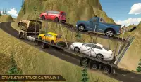 Offroad Army Car Transporter - World War Challenge Screen Shot 3