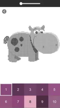 Pixel Art Jungle Animals - Color By Number Screen Shot 2