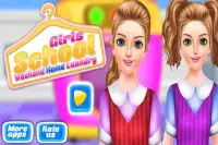 School Girls Weekend Home Washing Laundry games Screen Shot 3