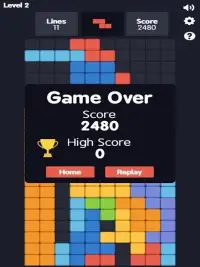 Brick Block Puzzle - Tetroid Swipe Game Screen Shot 1