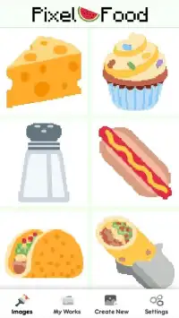 Color by Number Food - Food Coloring pixel art Screen Shot 0