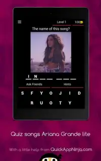 Quiz songs Ariana Grande lite Screen Shot 5