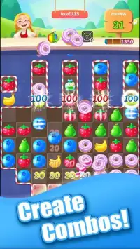 New Sweet Fruit Punch – Match 3 Puzzle game Screen Shot 2