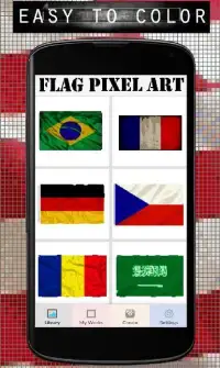 Flag Country Color By Number-Pixel Art Screen Shot 5