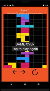 Classic Tetris Screen Shot 1