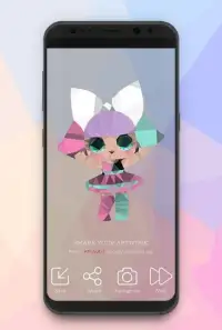 Dolls Low Poly Art - Coloring Puzzle Jigsaw Screen Shot 1