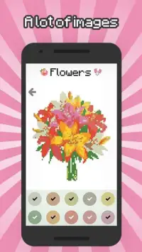Color by Number Flowers: Pixel Art Flowers Screen Shot 4