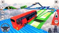 Impossible Bus Driving Sky Tracks - Bus Games Screen Shot 0