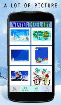 Winter Color By Number-Snow Pixel Art Screen Shot 2
