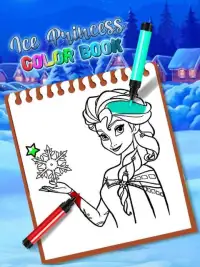 Ice Princess Coloring Book Games For Girls Screen Shot 1