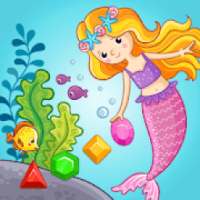 Link Jewels Mermaid - Gems Match 3 Jigsaw Puzzle