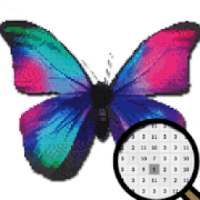 Butterfly Color By Number-Pixel Art new