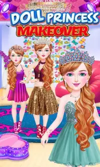 Doll Princess Makeover - Girls free makeup game Screen Shot 9