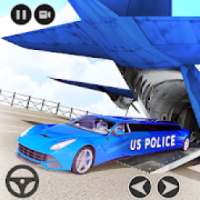 US Police Limo Car Transporter: Cargo Truck Games