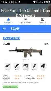 Guide for Free Fire New Tips && Weapons Screen Shot 1