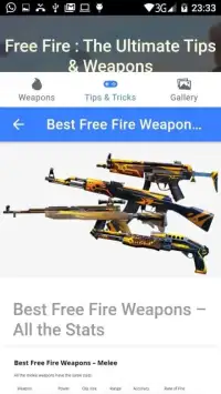 Guide for Free Fire New Tips && Weapons Screen Shot 5