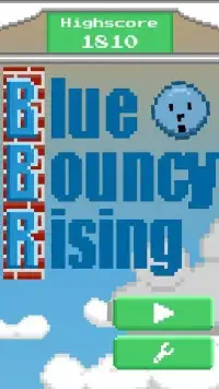 Blue Bouncy Rising - Skill Game Screen Shot 0