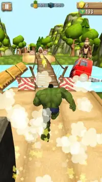 Super Green Hulk Escape Run Of Jungle Screen Shot 2